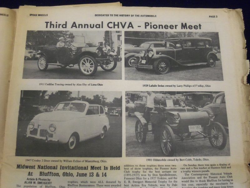 1966-1970 SPOKE WHEELS CAR NEWSPAPER LOT 45 ISSUES - TEXAS - PHOTOS - NP 1811