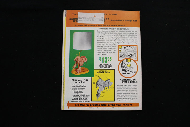 1960 MAR-APR THE LEATHER CRAFTSMAN MAGAZINE - MINIATURE SADDLE COVER - SP 3745L
