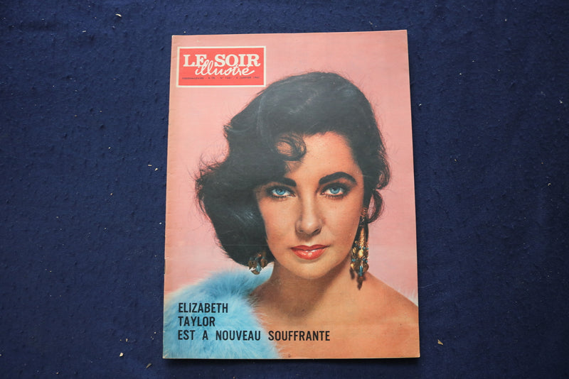1962 JANUARY 4 LE SOIR MAGAZINE - ELIZABETH TAYLOR - FRENCH COVER - E 23657