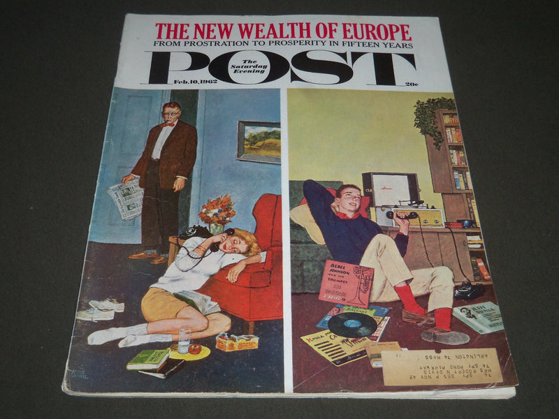 1962 FEB 10 THE SATURDAY EVENING POST MAGAZINE - ILLUSTRATED COVER - SP 2332