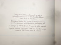 1984 A WORLD OF LOVE HARDCOVER BOOK BY JOSEPH LASH- SIGNED 1ST EDITION - KD 8979