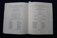 1960 APRIL 26 GENERAL CHARLES DE GAULLE DINNER PROGRAM SOFTCOVER BOOK - K 904