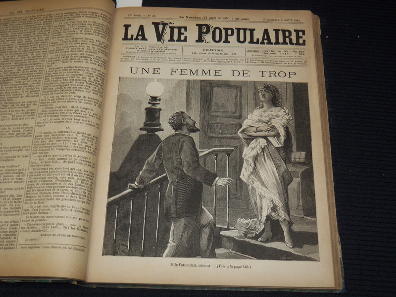 1884 JULY-SEPTEMBER LA VIE POPULAIRE FRENCH MAGAZINE BOUND VOLUME - R 89B