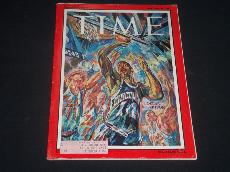 1961 FEBRUARY 17 TIME MAGAZINE - OSCAR ROBERTSON - T 1784