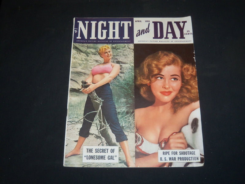 1951 APR NIGHT AND DAY MAGAZINE-NICE COVER PHOTOS & INSIDE PHOTOS & ADS-ST 5315