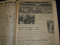 1945 APRIL 16 NEW YORK DAILY MIRROR - F. D. ROOSEVELT IS LAID TO REST - NP 1801