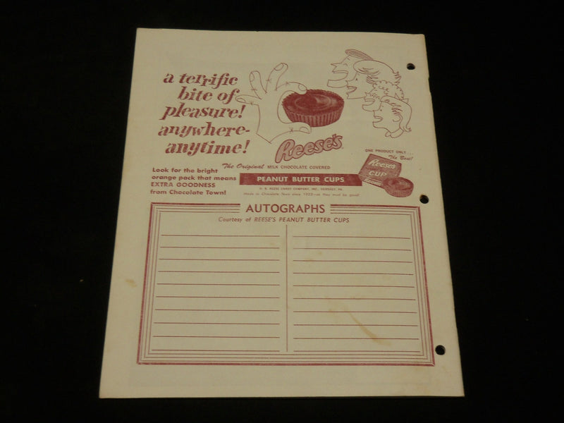 1964 NOV 7 BALTIMORE CLIPPERS - HERSHEY BEARS HOCKEY PROGRAM - RATELLE - J 6084