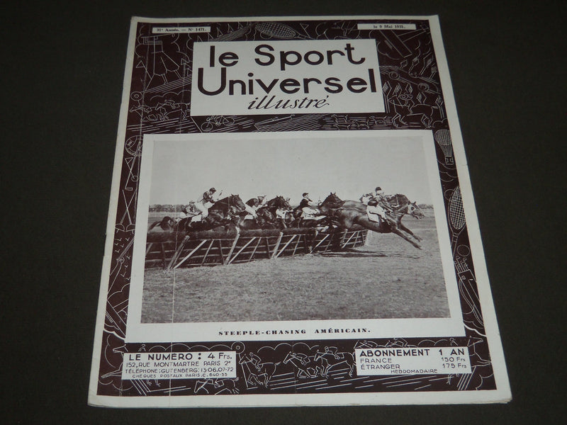 1931 MAY 9 LE SPORT UNIVERSAL ILLUSTRE FRENCH MAGAZINE - STEEPLE - ST 5151