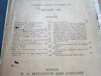 1876 THE ATLANTIC MONTHLY MAGAZINE LOT OF 9 - O. W. HOLMES - JEWETT - WR 308