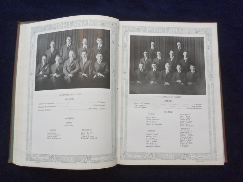 1921 MONTANAN MONTANA STATE UNIVERSITY YEARBOOK - BOZEMAN, MONTANA - YB 3083