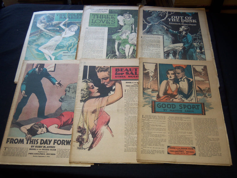 1935 PHILADELPHIA RECORD BOOK OF THE WEEK CLUB SUPPLEMENTS LOT OF 22 - NP 2399U