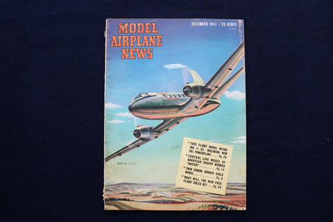 1947 DECEMBER MODEL AIRPLANE NEWS MAGAZINE - MARTIN 2-0-2 COVER - E 11482