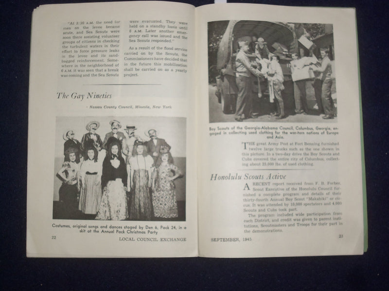 1945 SEPTEMBER THE LOCAL COUNCIL EXCHANGE BOY SCOUTS - J 9465