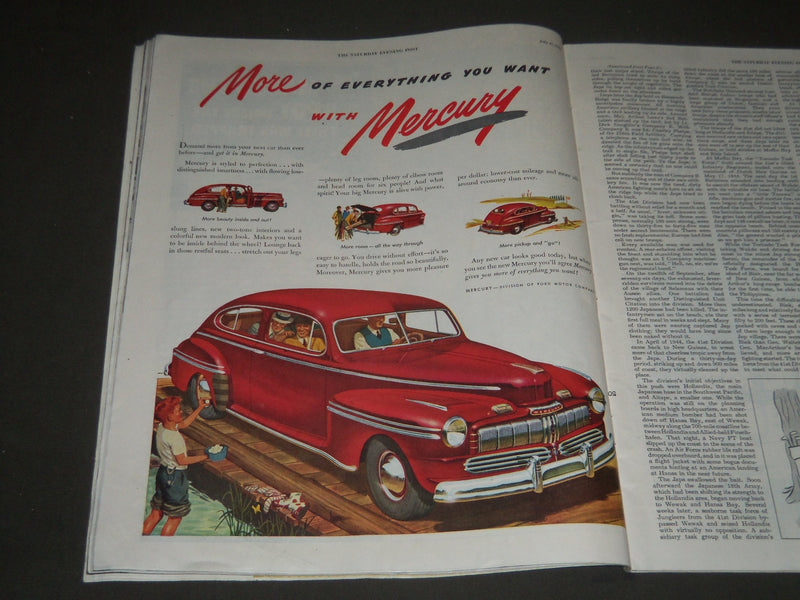 1946 JULY 27 THE SATURDAY EVENING POST MAGAZINE - ILLUSTRATED COVER - SP 160