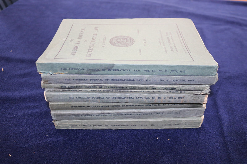 1917-1920 AMERICAN JOURNAL OF INTERNATIONAL LAW - LOT OF 8 - O 3369
