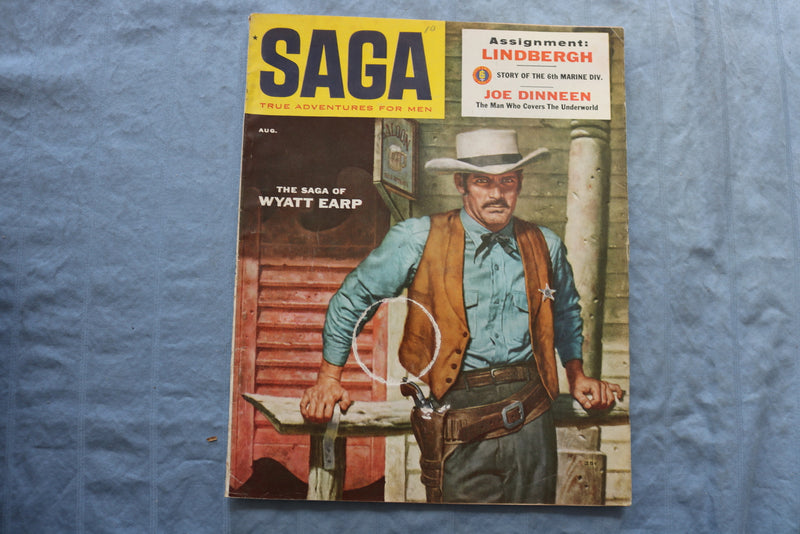 1956 AUGUST SAGA MAGAZINE - THE SAGA OF WYATT EARP COVER - SP 4922Z