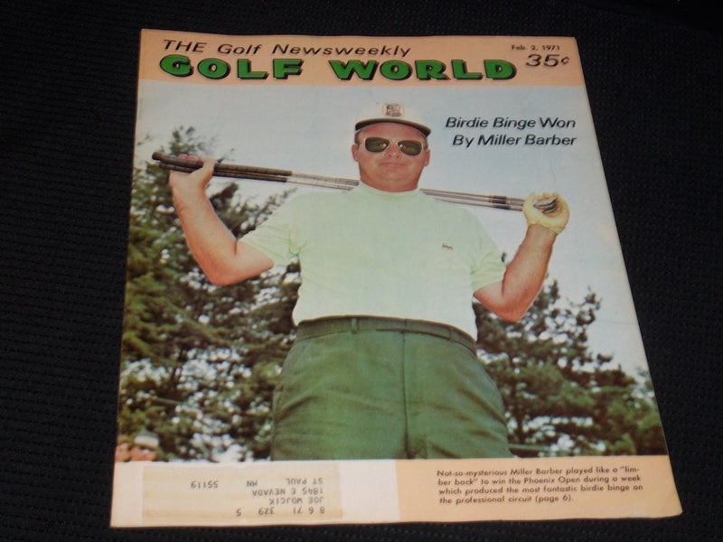 1971 FEBRUARY 2 GOLF WORLD NEWSWEEKLY MAGAZINE - MILLER BARBER COVER - E 6048