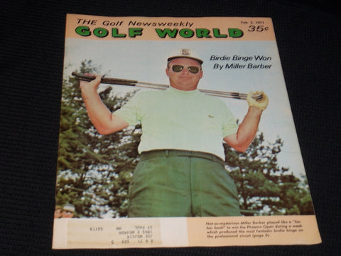 1971 FEBRUARY 2 GOLF WORLD NEWSWEEKLY MAGAZINE - MILLER BARBER COVER - E 6048