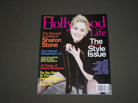 2003 SEPTEMBER MOVIELINE'S HOLLYWOOD LIFE MAGAZINE - SHARON STONE COVER - B 248