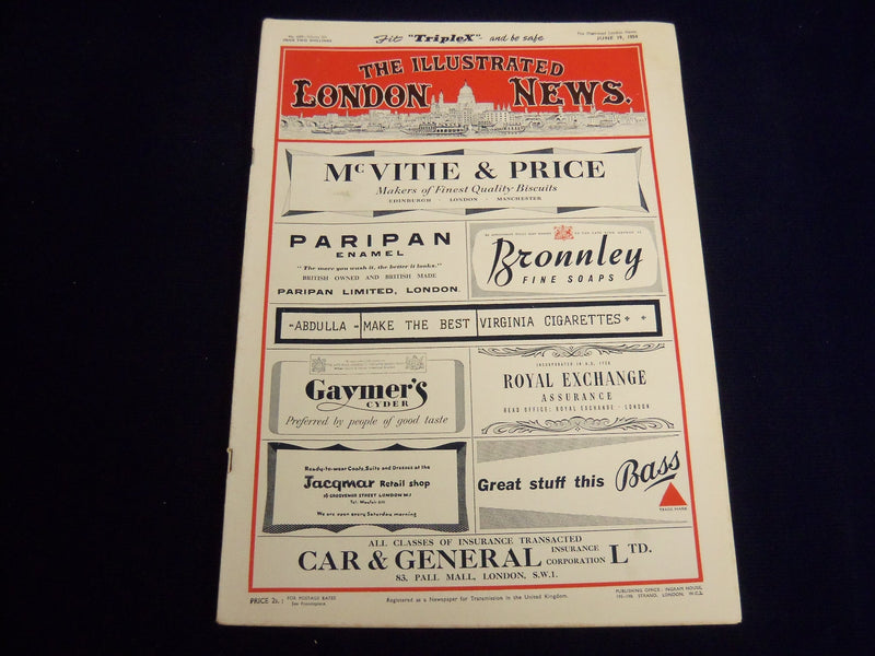1954 JUNE 19 ILLUSTRATED LONDON NEWS MAGAZINE - HORSE GUARD PARADE - E 8115