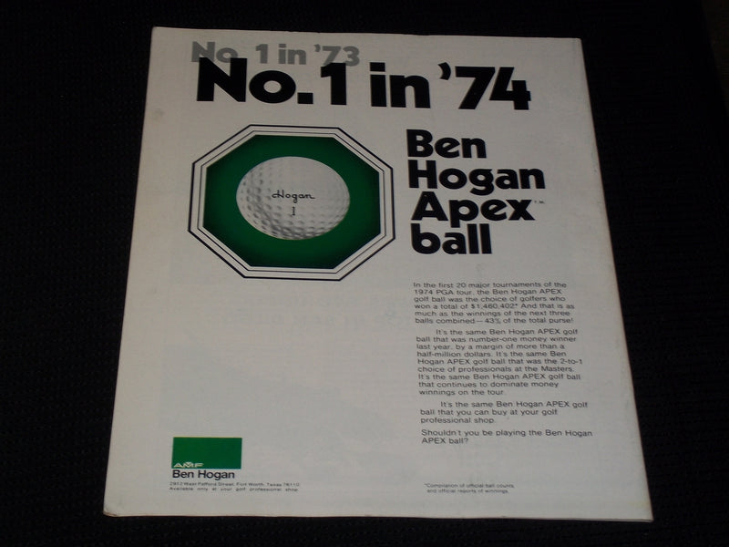 1974 OCTOBER 25 GOLF WORLD MAGAZINE - THE YANKS FRONT COVER - E 6195