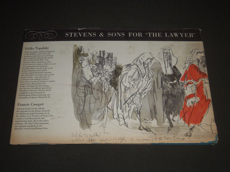 1961 TOPOLSKI'S LEGAL LONDON BY FRANCIS COWPER HARDCOVER BOOK - I 1207