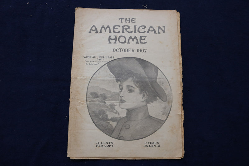 1907 OCTOBER THE AMERICAN HOME NEWSPAPER - NICE ILLUSTRATED COVER - NP 8691