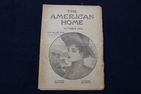 1907 OCTOBER THE AMERICAN HOME NEWSPAPER - NICE ILLUSTRATED COVER - NP 8691