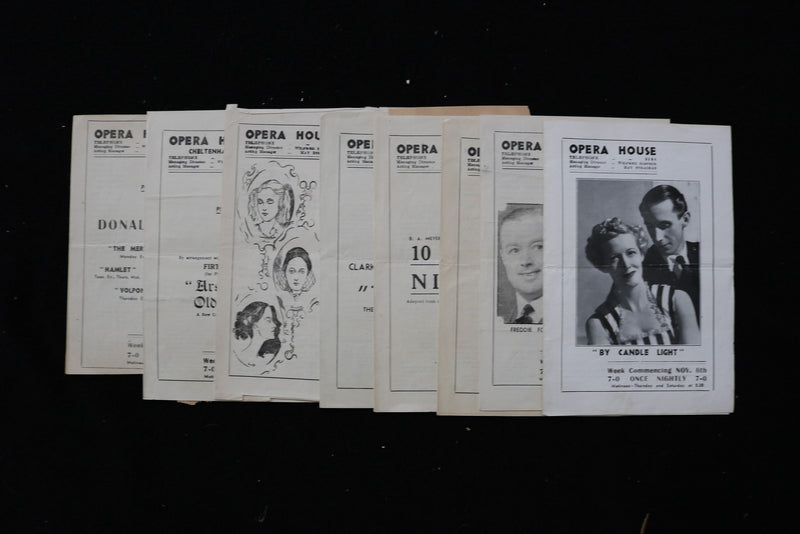 1940'S OPERA HOUSE PROGRAMME - LOT OF 8 - CHELTENHAM - K 2812