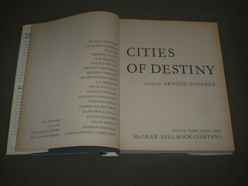 1967 CITIES OF DESTINY BOOK EDITED BY ARNOLD TOYNBEE - GREAT PRINTS - I 1489