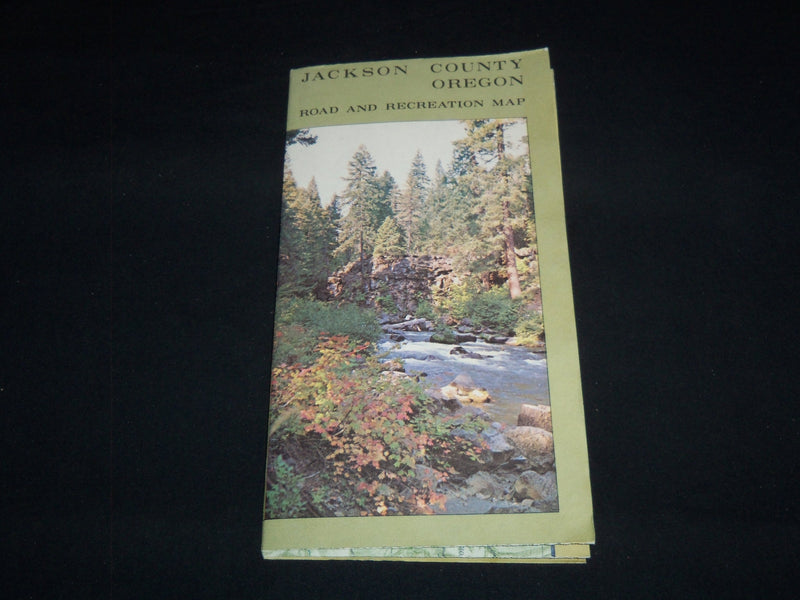 1970'S JACKSON COUNTY OREGON FOLD-OUT ROAD MAP - J 8835