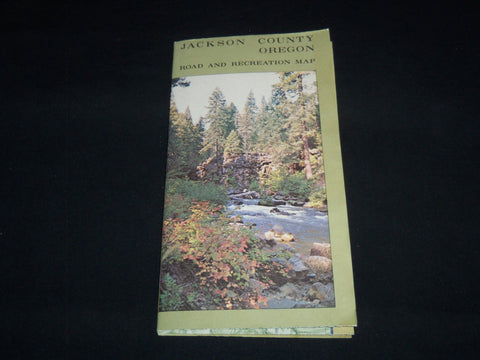 1970'S JACKSON COUNTY OREGON FOLD-OUT ROAD MAP - J 8835