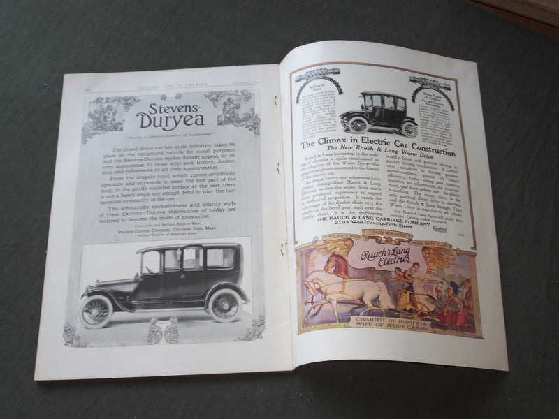 1913 NOVEMBER COUNTRY LIFE IN AMERICA MAGAZINE - GREAT COVER & ADS - F 493