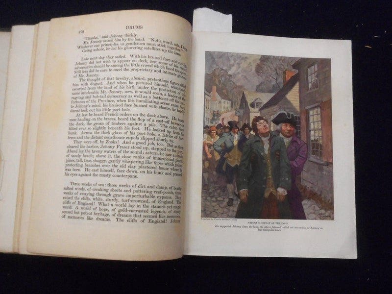 1928 DRUMS HARDCOVER BOOK BY JAMES BOYD, PICTURES BY N.C. WYETH - KD 8358