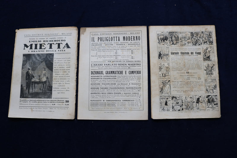 1920'S IL CORSARO DELLE TENEBRE MAGAZINES - LOT OF 39 OF 40 - ITALIAN - O 3546