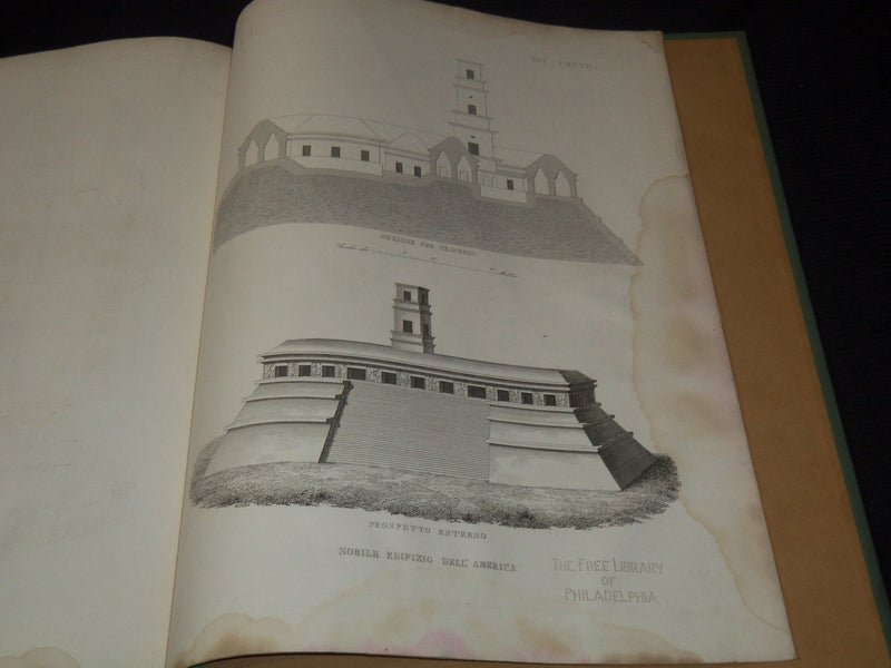 1839 L'ARCHITETTURE ANTICA VOLUME BY LUIGI CANINA - EGYPT ARCHITECTURE - Z 275