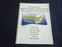 2006 DON HANSEN'S NATIONAL WEEKLY FOOTBALL GAZETTE & SCHEDULES - ST 659K