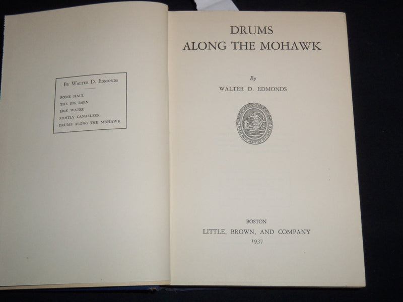 1937 DRUMS ALONG THE MOHAWK BOOK BY WALTER EDMONDS - KD 4671L