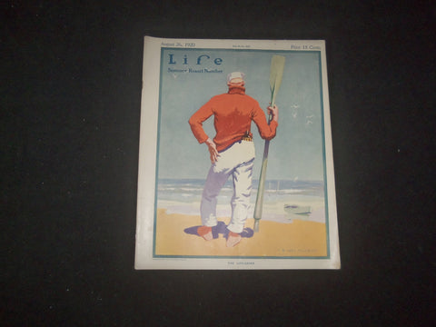 1920 AUGUST 26 LIFE MAGAZINE - THE LIVE-SAVER - L 771F