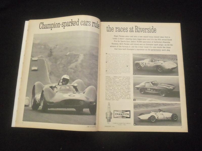 1962 FEBRUARY CAR AND DRIVER MAGAZINE - TRIUMPH SPITFIRE - J 7821