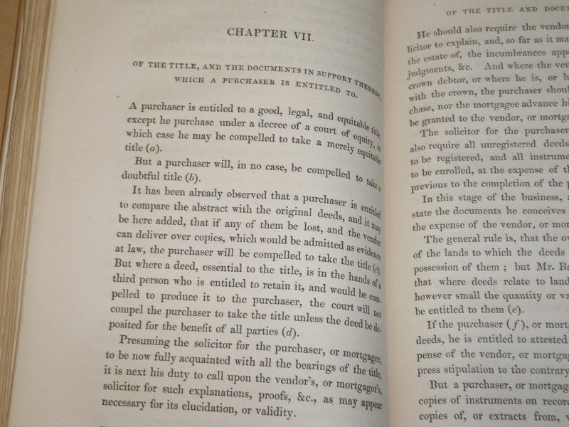 1827 THE DUTIES OF SOLICITORS IN SALES BOOK BY JOHN HENRY HOWARD - KD 5163