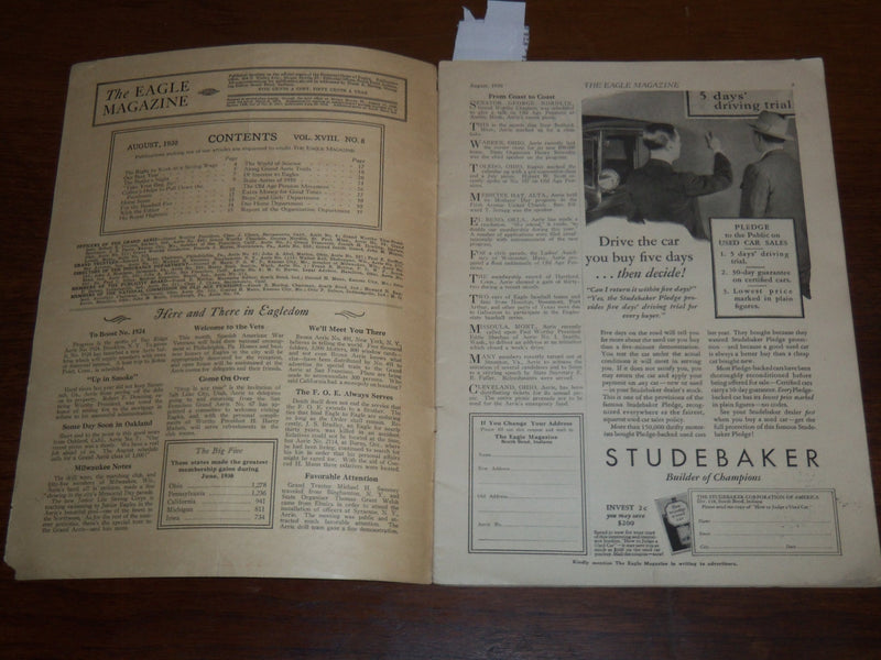 1930 AUGUST THE EAGLE MAGAZINE - GELETT BURGESS - BABE HERMAN - K 1263