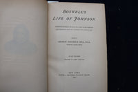 1891 BOSWELL'S LIFE OF JOHNSON HARDCOVER BOOKS - LOT OF 6 VOLUMES - KD 9449