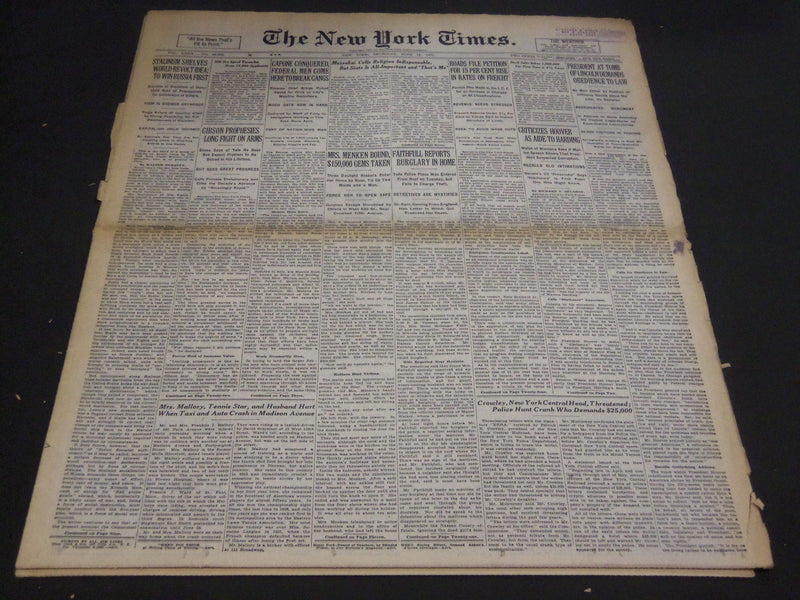 1931 JUNE 18 NEW YORK TIMES - CAPONE CONQUERED, FEDERAL MEN BREAK GANG - NT 5004