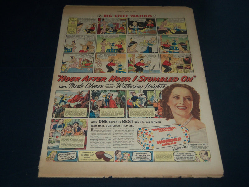 1939 APRIL 23 DAILY OKLAHOMAN SUNDAY NEWSPAPER COLOR COMICS SECTION - NT 7628