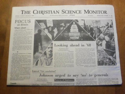1968 JAN 2 THE CHRISTIAN SCIENCE MONITOR-LBJ URGED TO SAY NO TO GENERALS-NP 4614