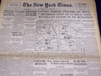 1944 NOVEMBER 10 NEW YORK TIMES - PATTON PINCERS ON METZ - NT 3332