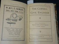 1908-1909 CORNELL CIVIL ENGINEER MAGAZINE BOUND VOLUME - KD 2756T