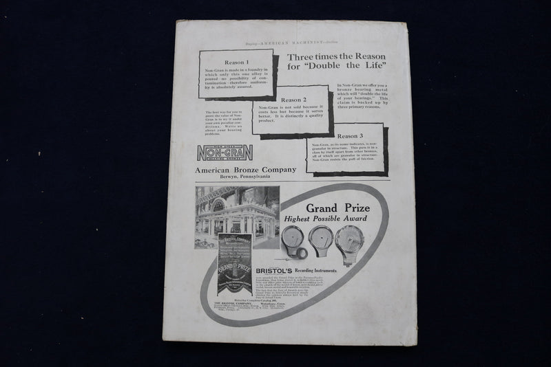1916 MARCH 16 AMERICAN MACHINIST MAGAZINE - THE UNIVERSAL COVER - E 11659