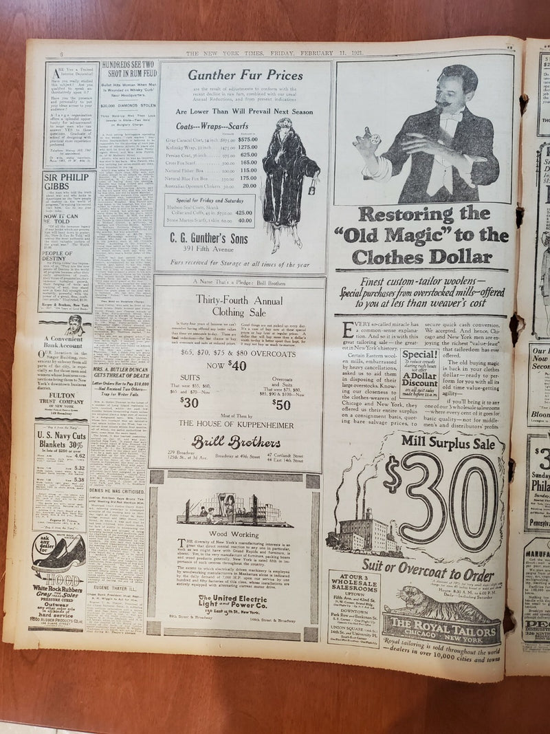 1921 FEBRUARY 11 NEW YORK TIMES - GEORGIA CYCLONE WIPES OUT HAMLET - NT 8120